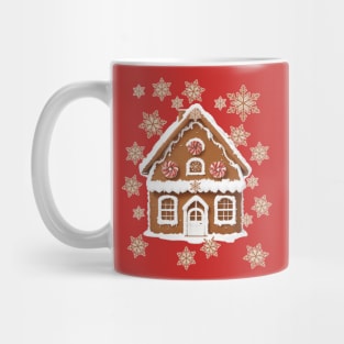 Gingerbread House Cute Snowflakes Cookies Mug